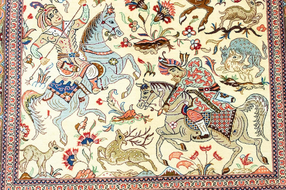 Silk Rug - Ghom Silk - Premium - 121 x 77 cm - beige