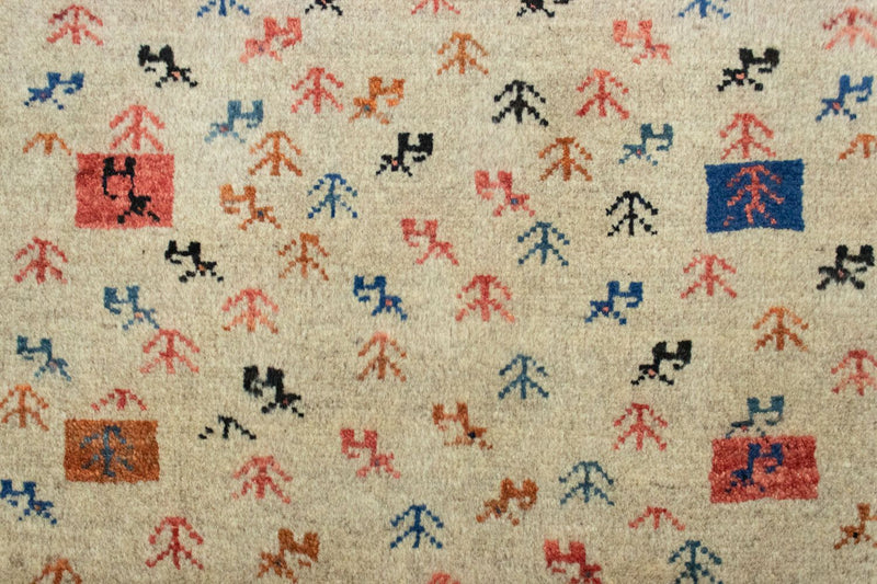 Gabbeh Rug - Perser - 128 x 73 cm - beige