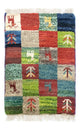 Persian Gabbeh Rug 60x40cm - Perserteppich Wollteppich