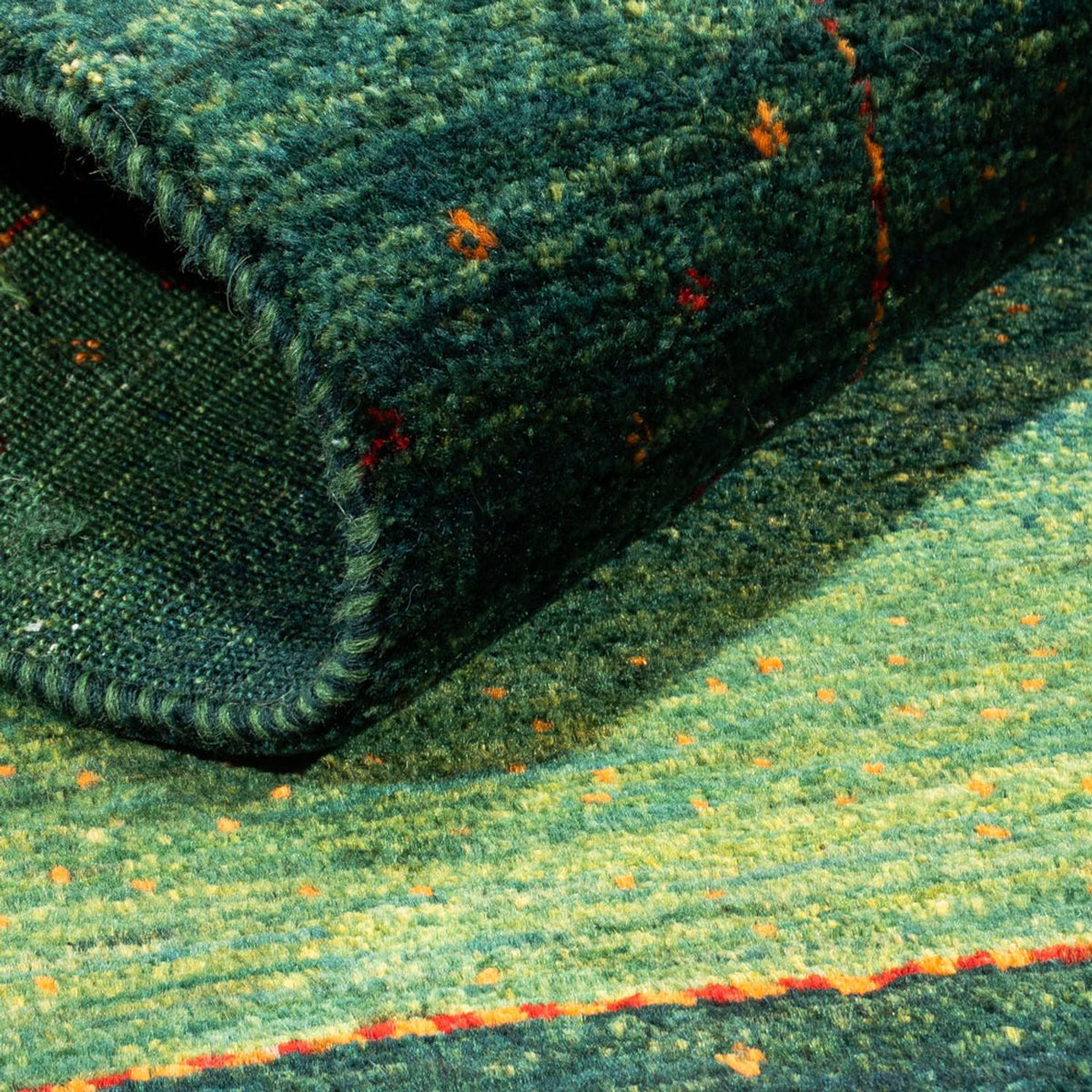 Gabbeh Rug - Loribaft Perser - 126 x 88 cm - green