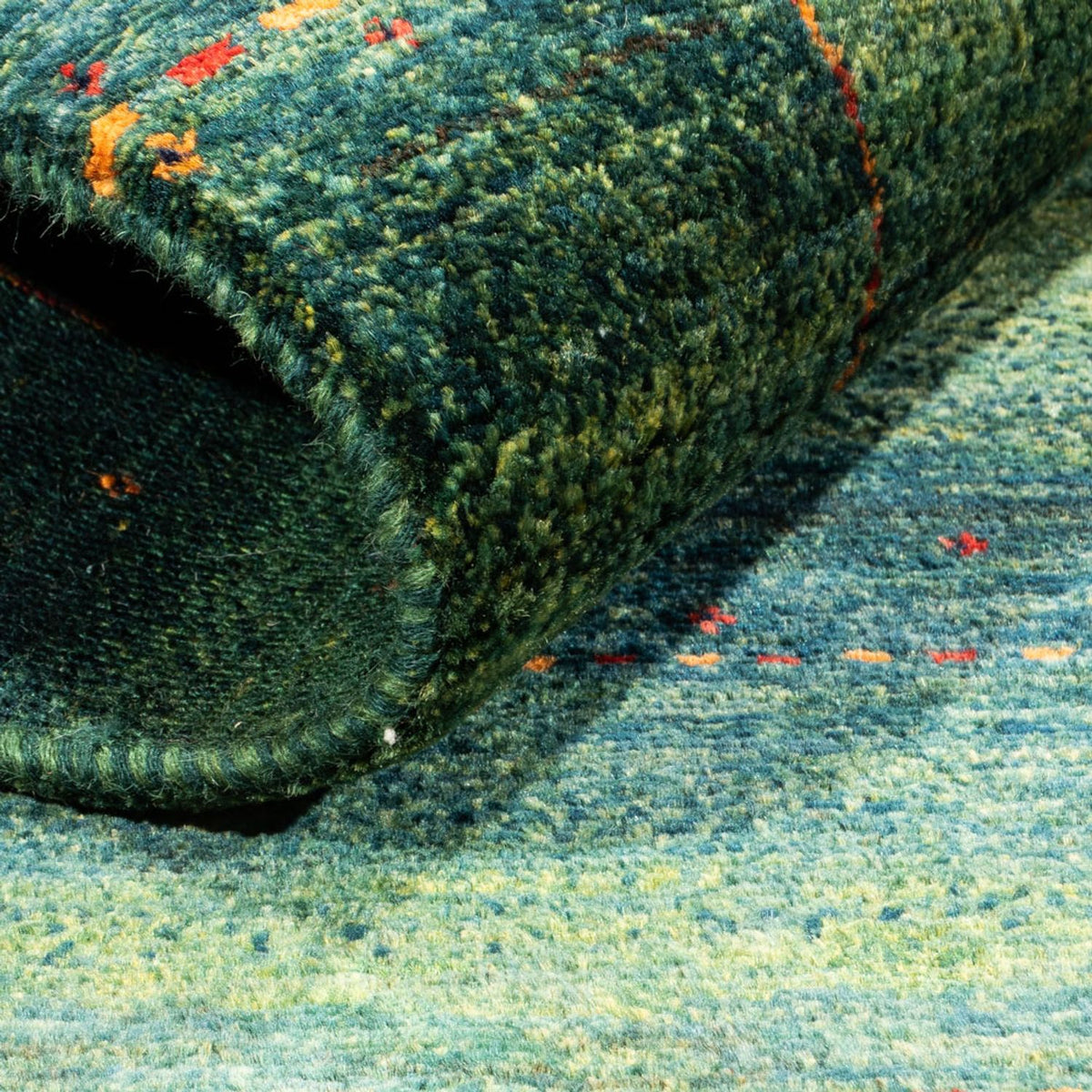 Gabbeh Rug - Loribaft Perser - 135 x 83 cm - green