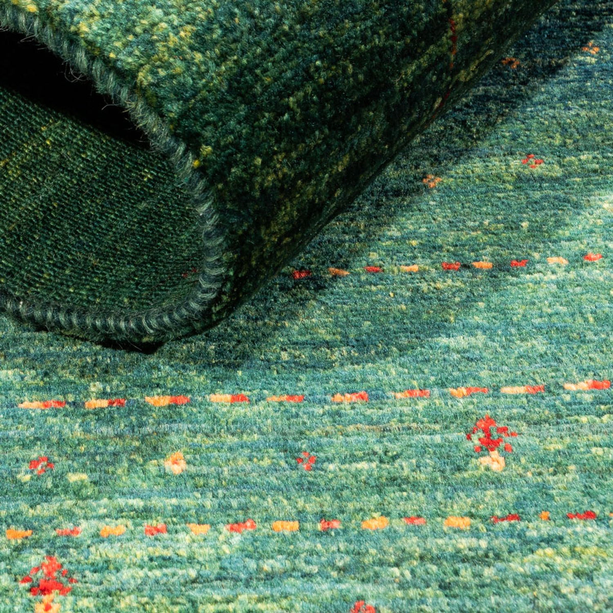 Gabbeh Rug - Loribaft Perser - 129 x 82 cm - green