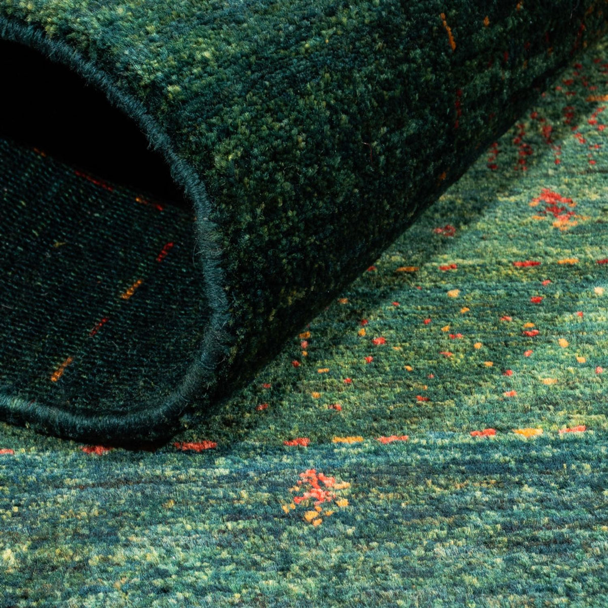 Gabbeh Rug - Loribaft Perser - 132 x 85 cm - green