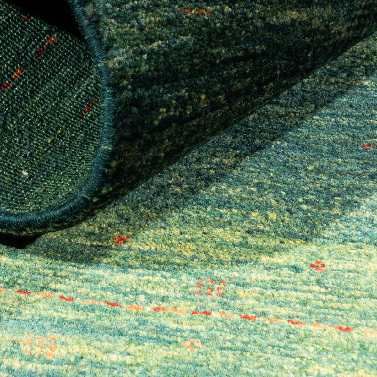 Gabbeh Rug - Loribaft Perser - 123 x 78 cm - green