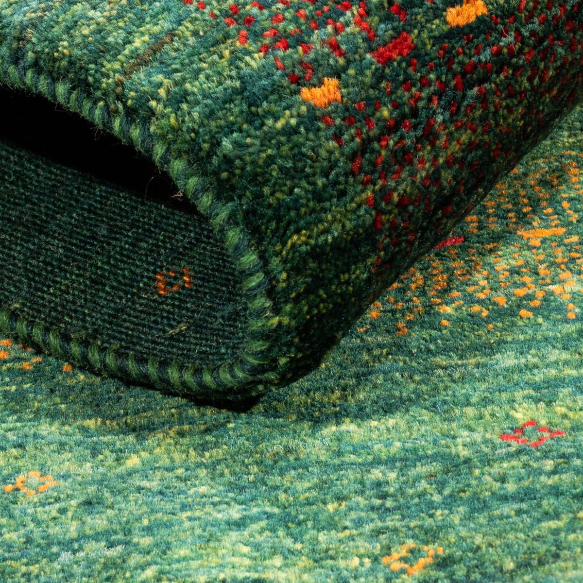 Gabbeh Rug - Loribaft Perser - 128 x 82 cm - green