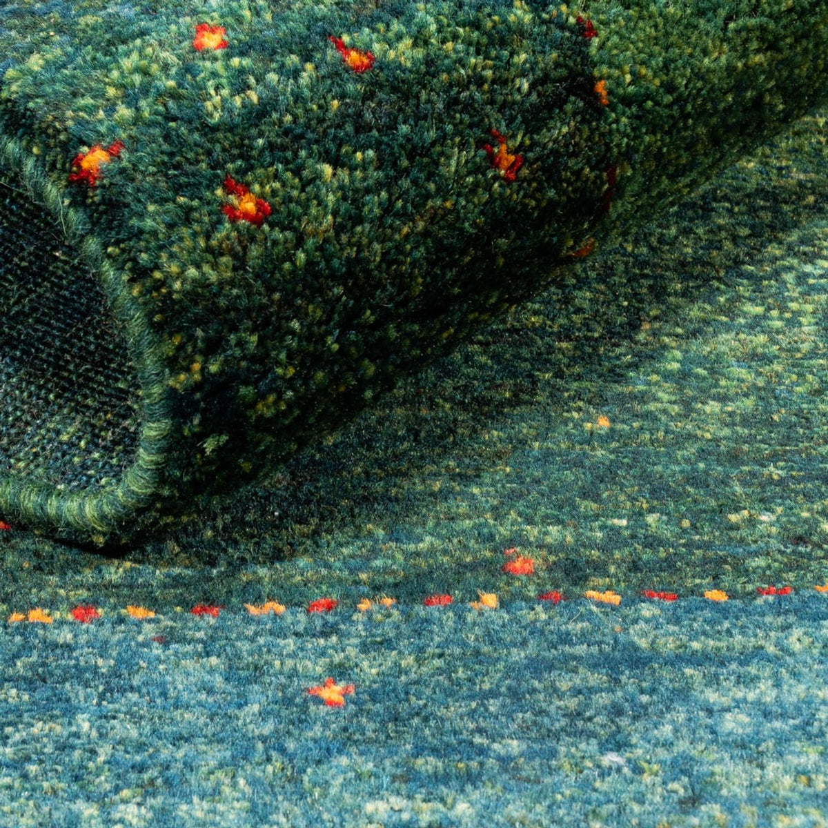 Gabbeh Rug - Loribaft Perser - 121 x 80 cm - green