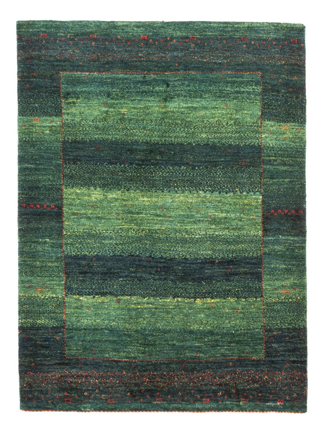 Gabbeh Rug - Loribaft Perser - 110 x 86 cm - green