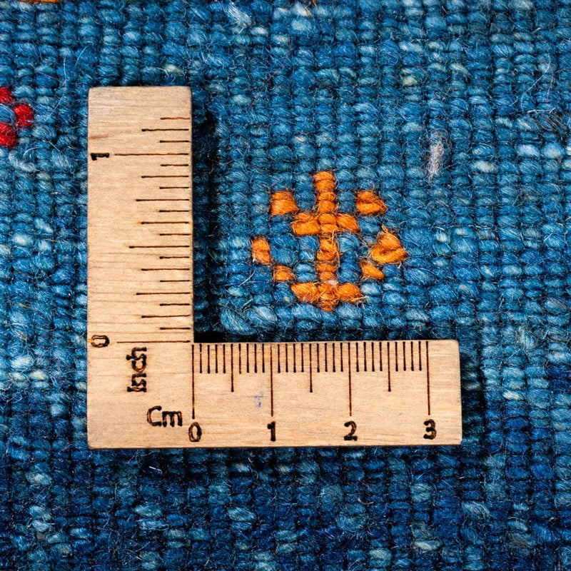 Gabbeh Rug - Loribaft Perser - 112 x 100 cm - blue