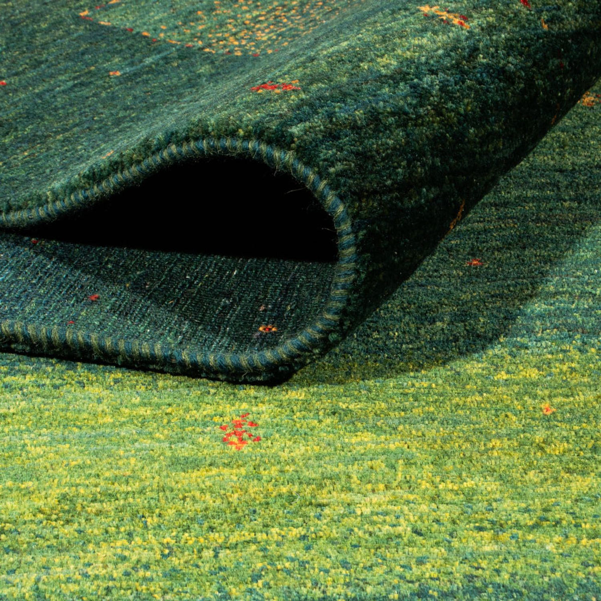 Gabbeh Rug - Loribaft Perser - 314 x 233 cm - green