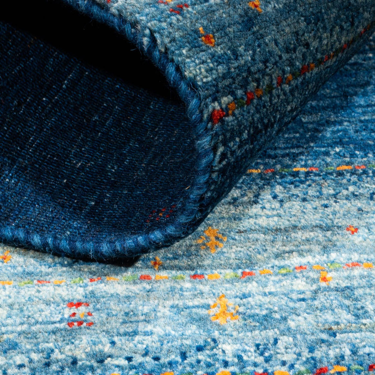 Gabbeh Rug - Loribaft Perser - 135 x 82 cm - blue