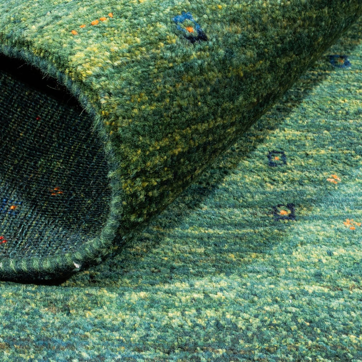 Gabbeh Rug - Loribaft Perser - 107 x 78 cm - green