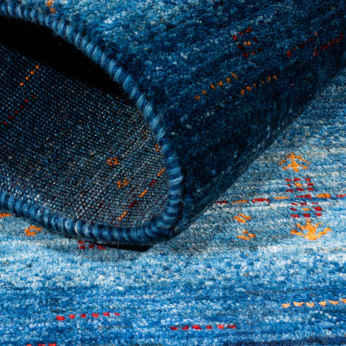 Gabbeh Rug - Loribaft Perser - 120 x 85 cm - blue