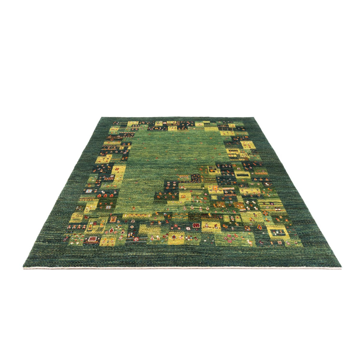 Gabbeh Rug - Loribaft Perser - Royal - 251 x 167 cm - green