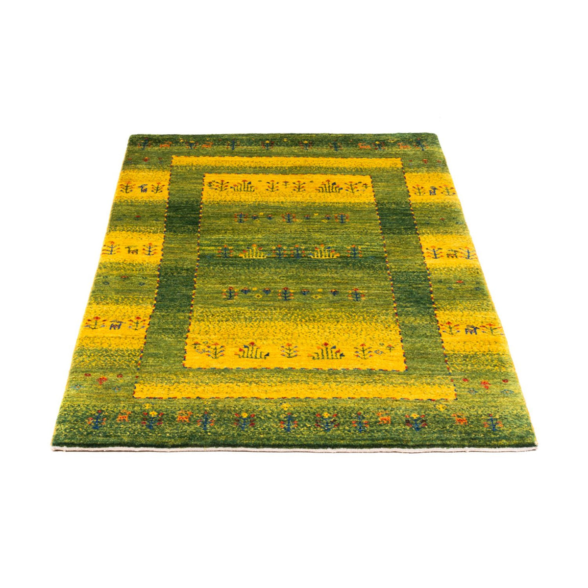 Gabbeh Rug - Loribaft Perser - 128 x 76 cm - green