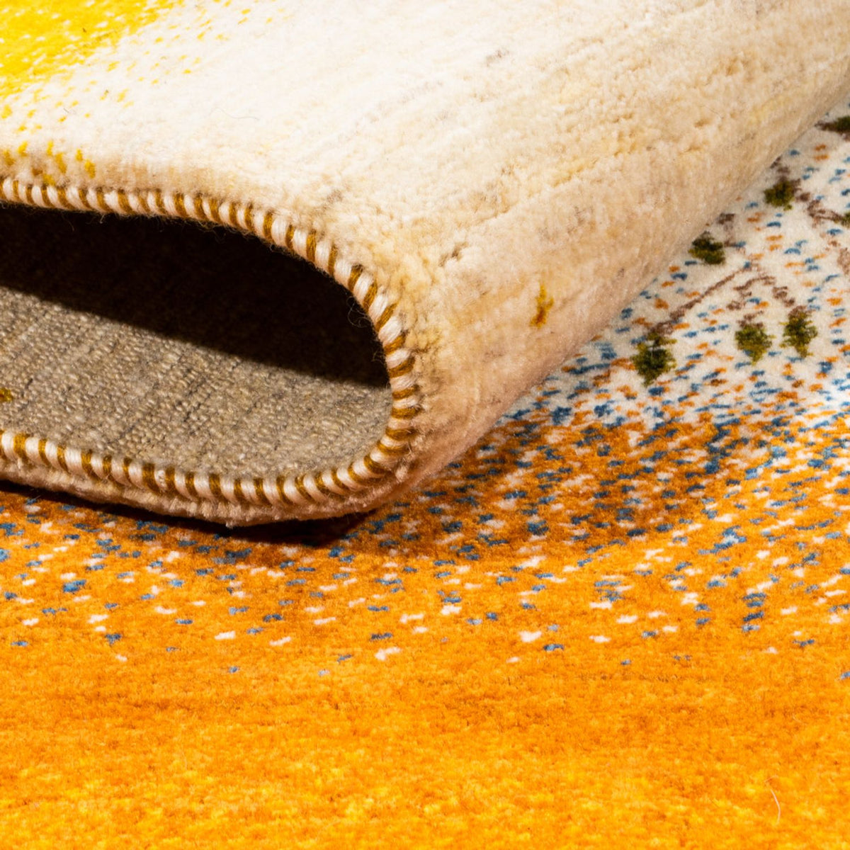 Gabbeh Rug - Loribaft Perser - 175 x 129 cm - gold