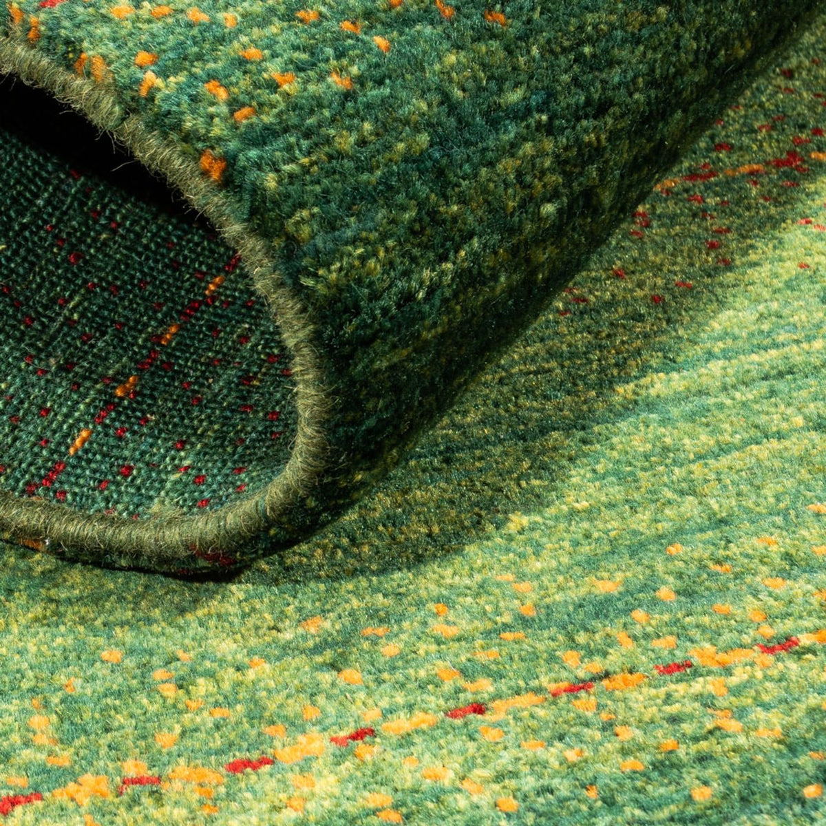 Gabbeh Rug - Loribaft Perser - 122 x 80 cm - green