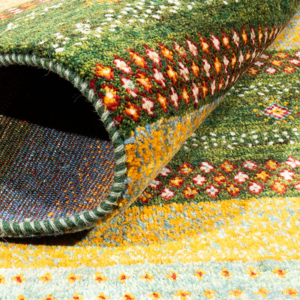 Gabbeh Rug - Loribaft Perser - Royal - 220 x 152 cm - green