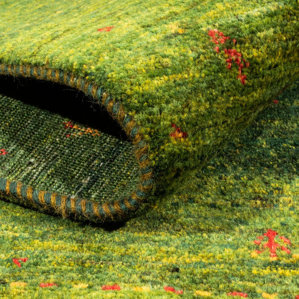 Gabbeh Rug - Loribaft Perser - 200 x 150 cm - green