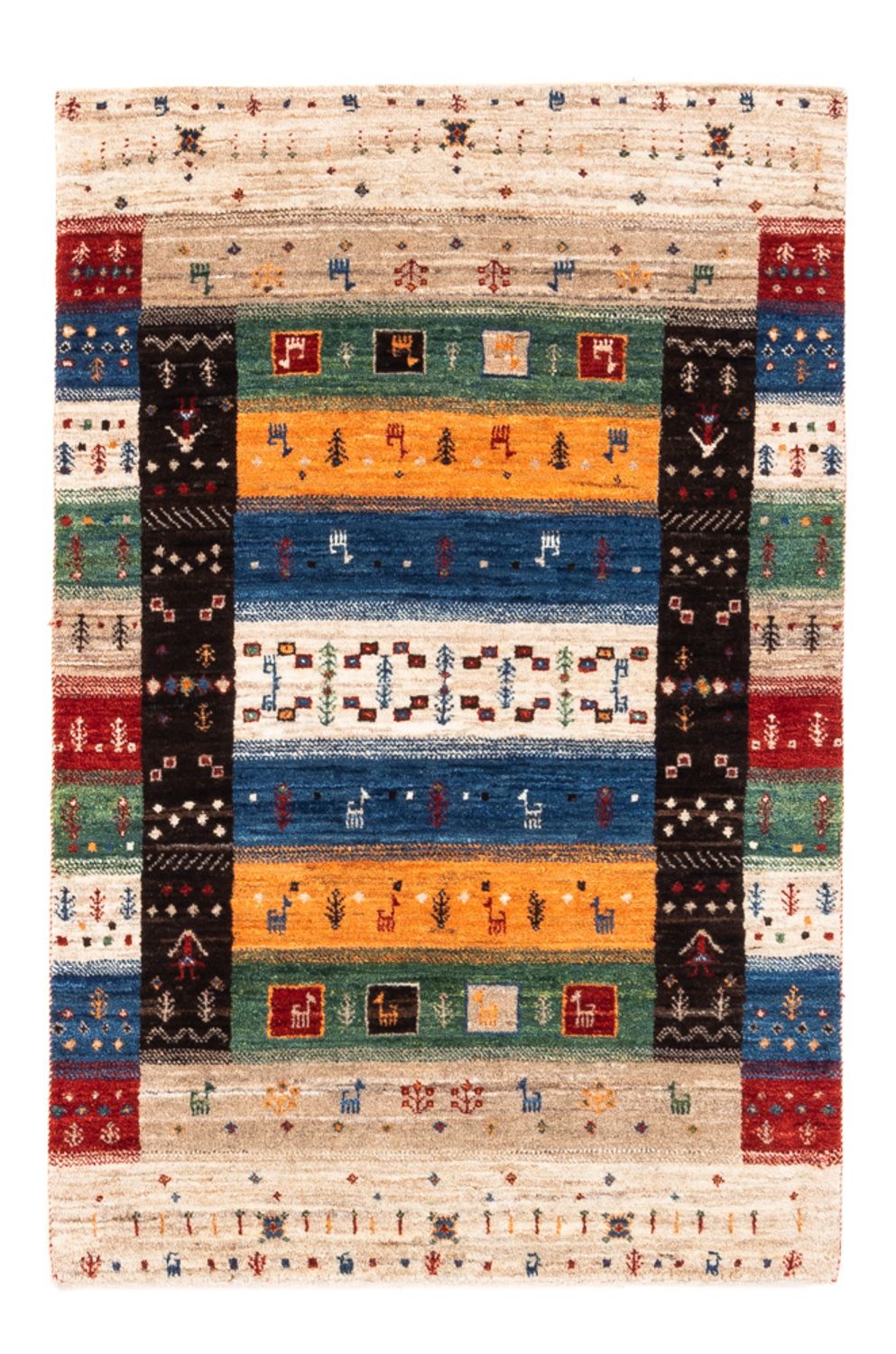 Gabbeh Rug - Loribaft Perser - Royal - 124 x 83 cm - multicolored