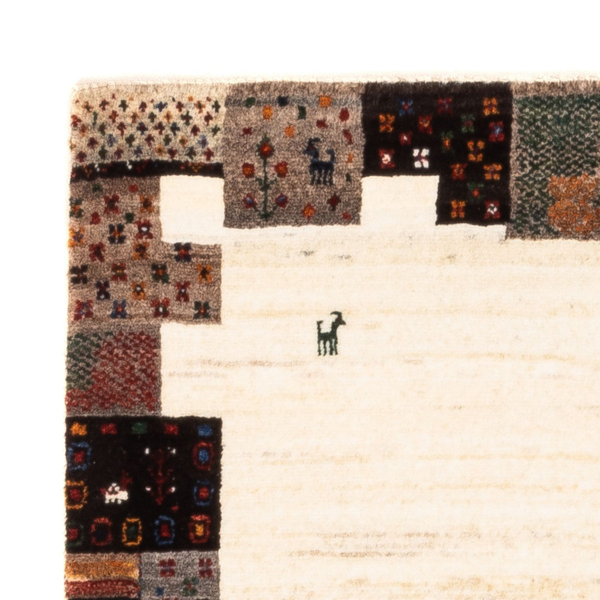 Gabbeh Rug - Loribaft Perser - Royal - 125 x 90 cm - cream