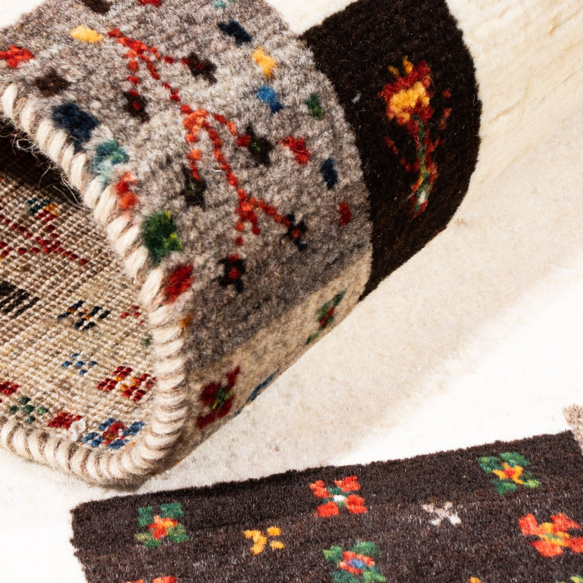 Gabbeh Rug - Loribaft Perser - Royal - 125 x 90 cm - cream