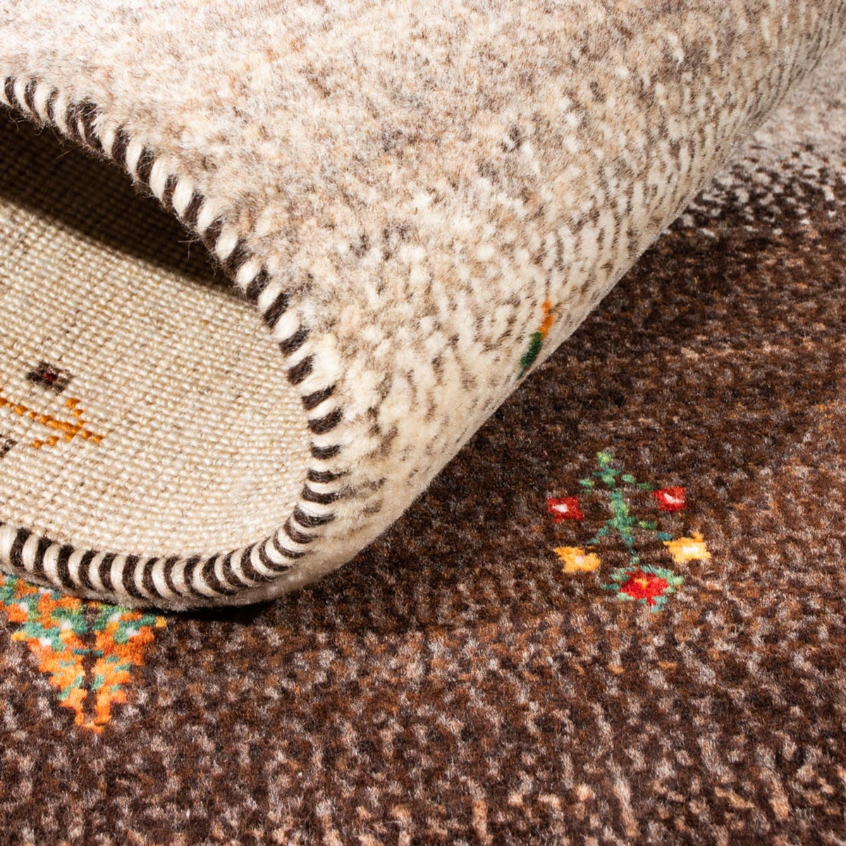 Gabbeh Rug - Loribaft Perser - Royal - 126 x 84 cm - grey