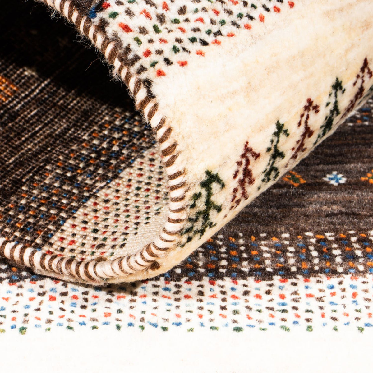 Gabbeh Rug - Loribaft Perser - Royal - 128 x 81 cm - grey