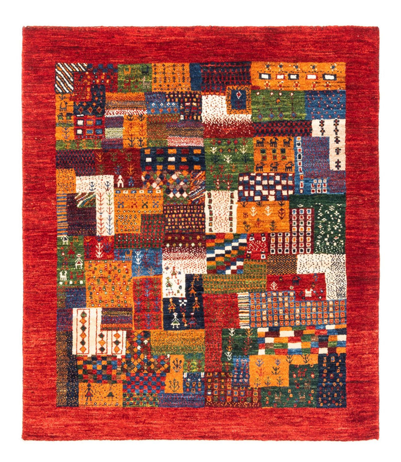 Gabbeh Rug - Loribaft Perser - Royal square  - 123 x 110 cm - multicolored