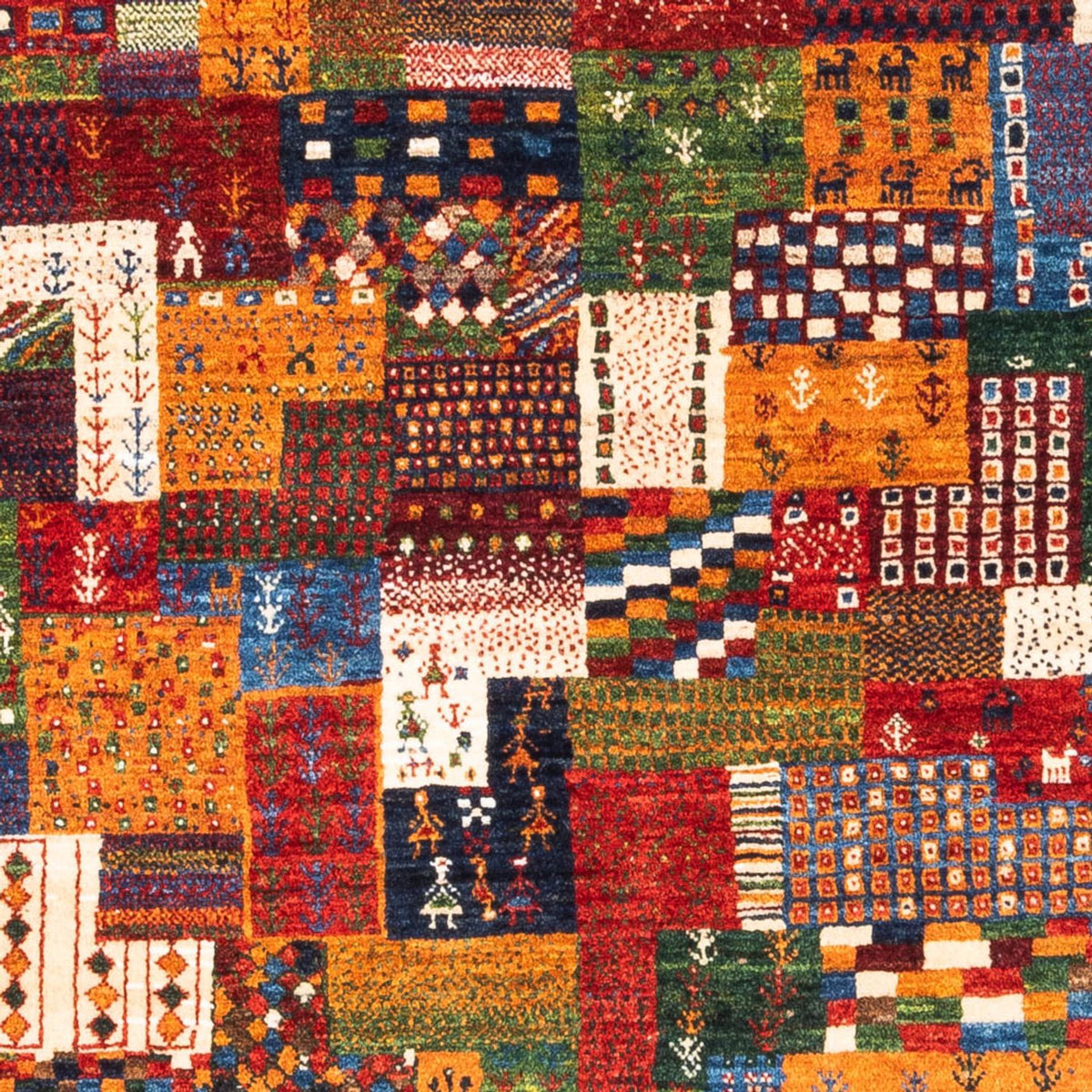 Gabbeh Rug - Loribaft Perser - Royal square  - 123 x 110 cm - multicolored