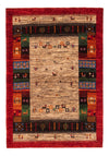 Loribaft Rug 87x125cm - Perserteppich Wollteppich - Rectangle / Multicolored / 87 x 125 cm Rectangle