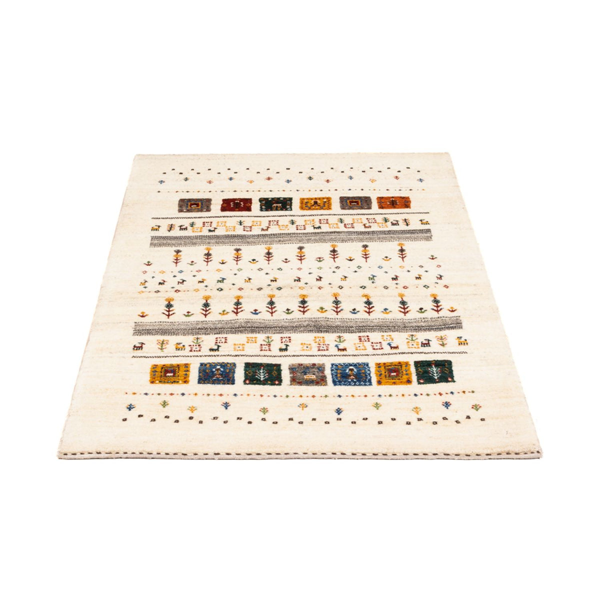 Gabbeh Rug - Loribaft Perser - Royal - 122 x 78 cm - cream