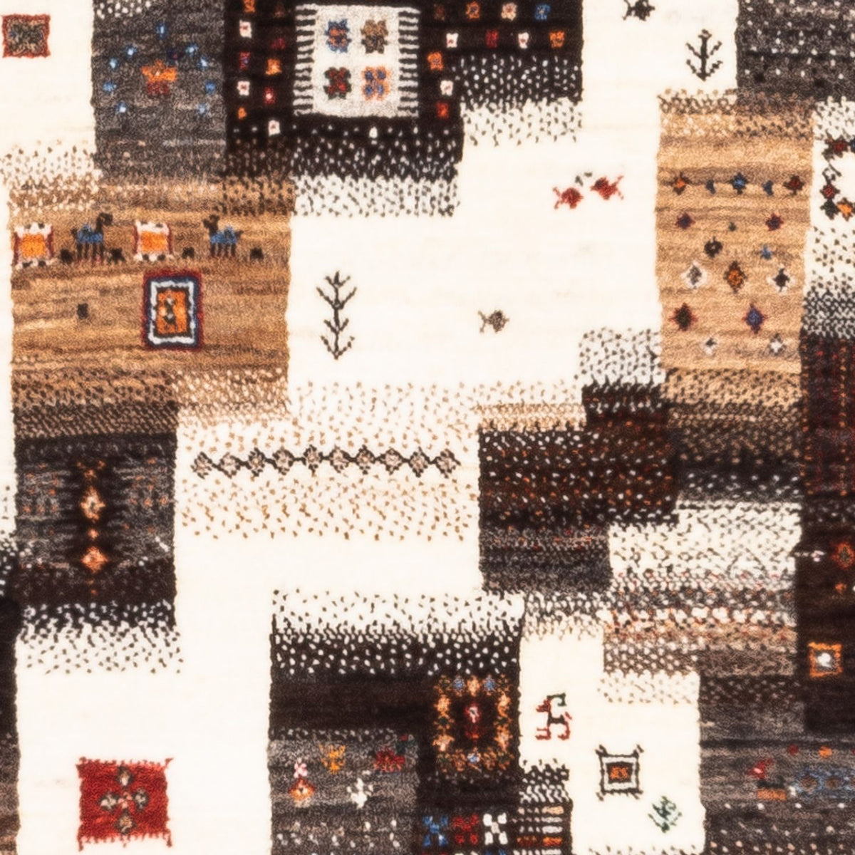 Gabbeh Rug - Loribaft Perser - Royal - 126 x 85 cm - grey