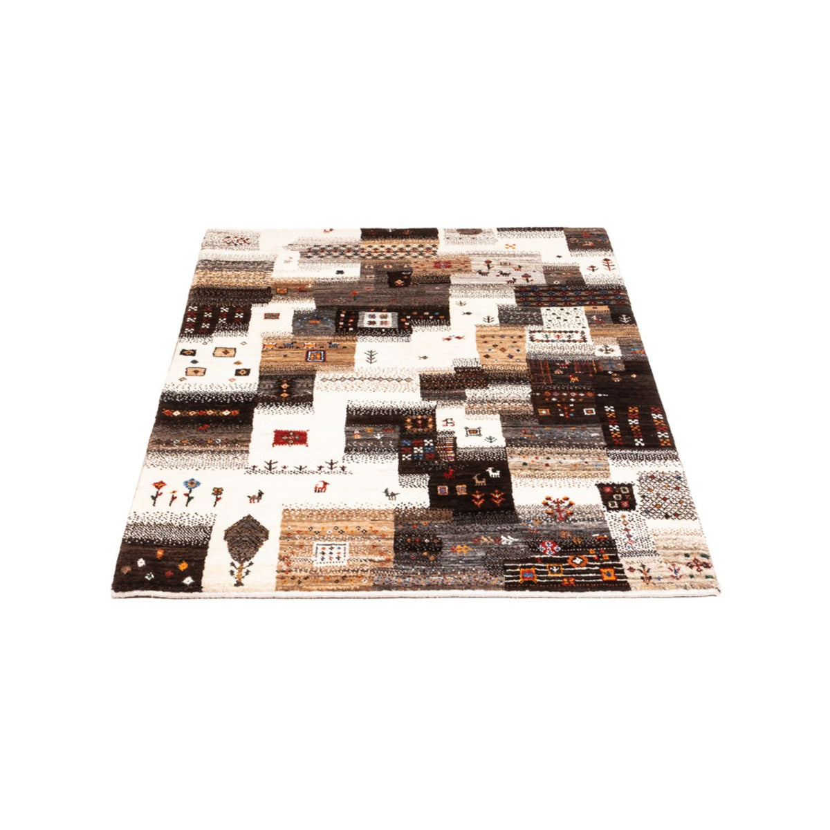 Gabbeh Rug - Loribaft Perser - Royal - 126 x 85 cm - grey