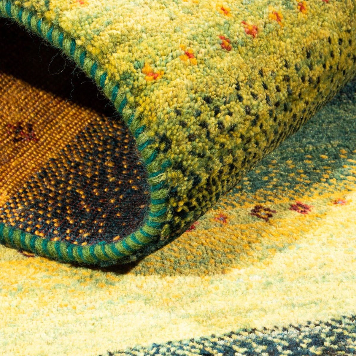 Gabbeh Rug - Loribaft Perser - Royal - 133 x 82 cm - green