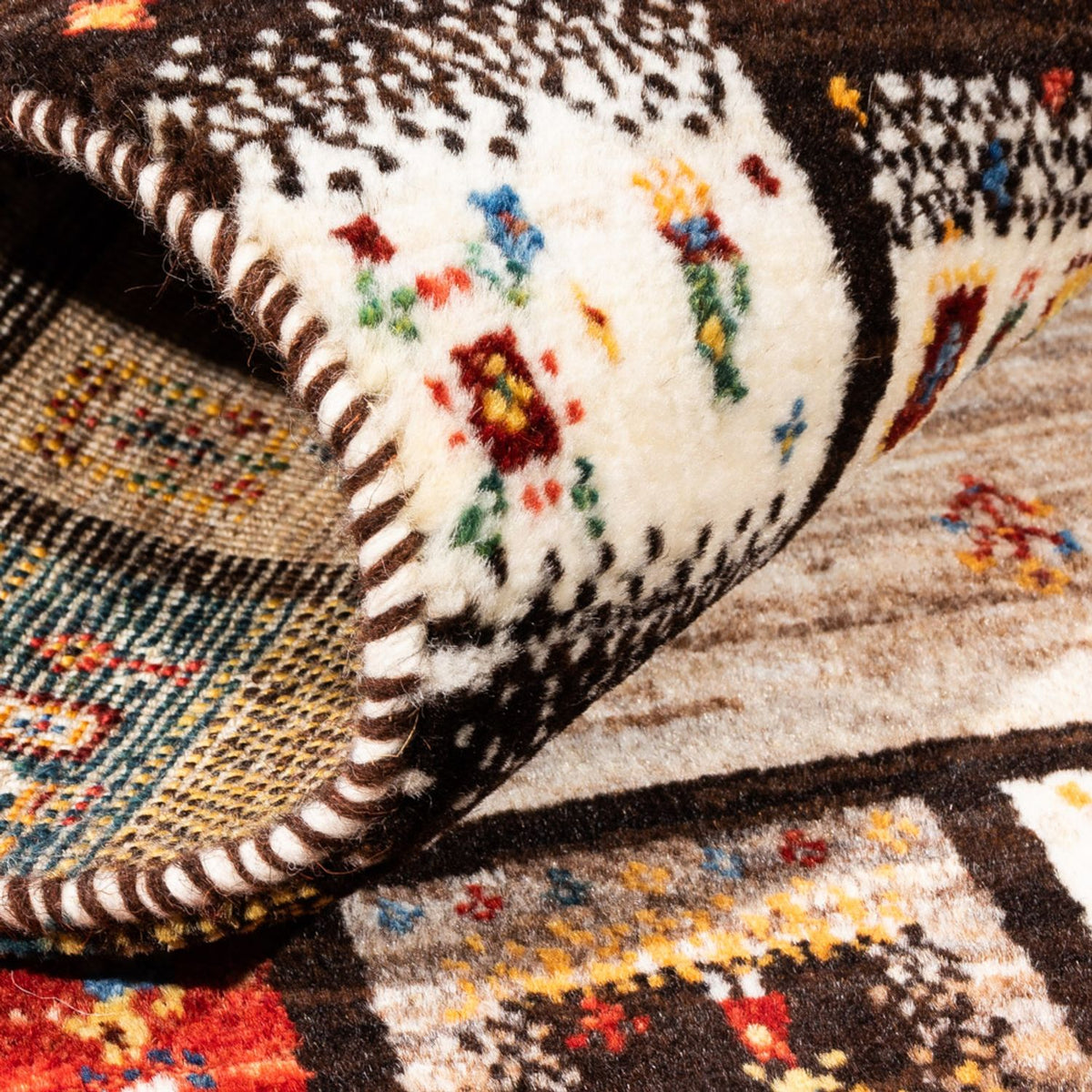 Gabbeh Rug - Loribaft Perser - Royal - 136 x 87 cm - multicolored