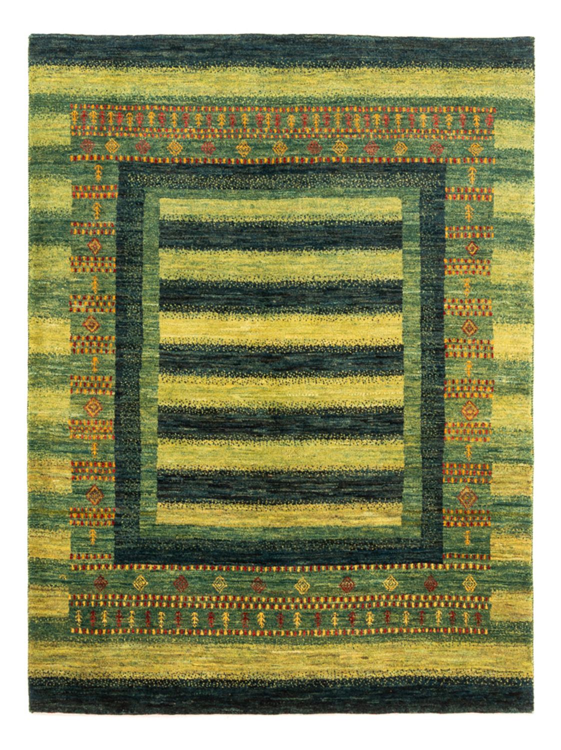 Gabbeh Rug - Loribaft Perser - Royal - 206 x 152 cm - green
