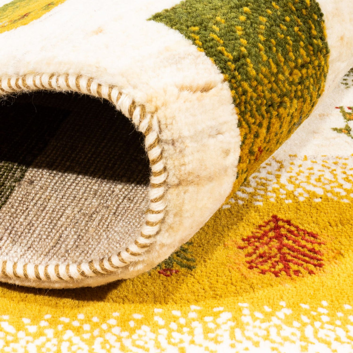 Gabbeh Rug - Loribaft Perser - 203 x 158 cm - natural