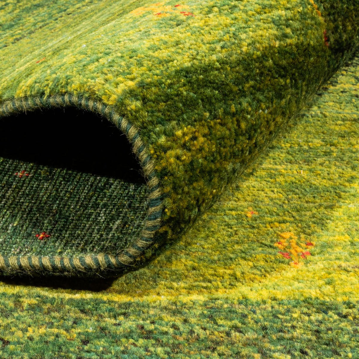 Gabbeh Rug - Loribaft Perser - 200 x 159 cm - green