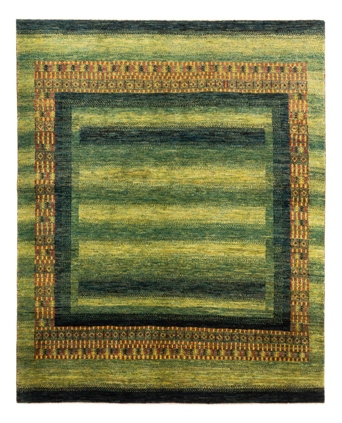 Gabbeh Rug - Loribaft Perser - Royal - 208 x 163 cm - green