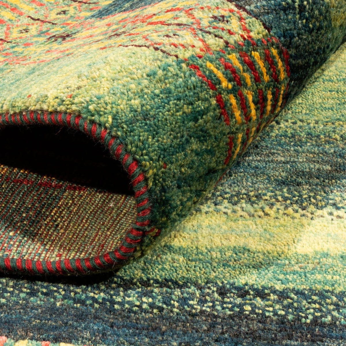 Gabbeh Rug - Loribaft Perser - Royal - 208 x 163 cm - green