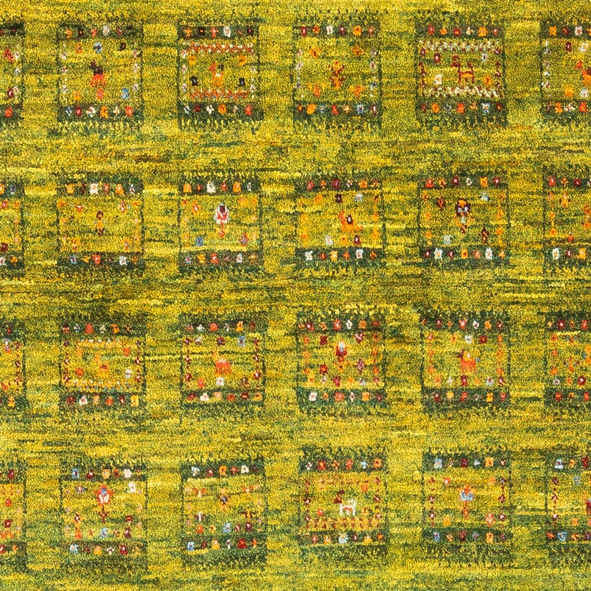 Gabbeh Rug - Loribaft Perser - Royal - 157 x 108 cm - light green