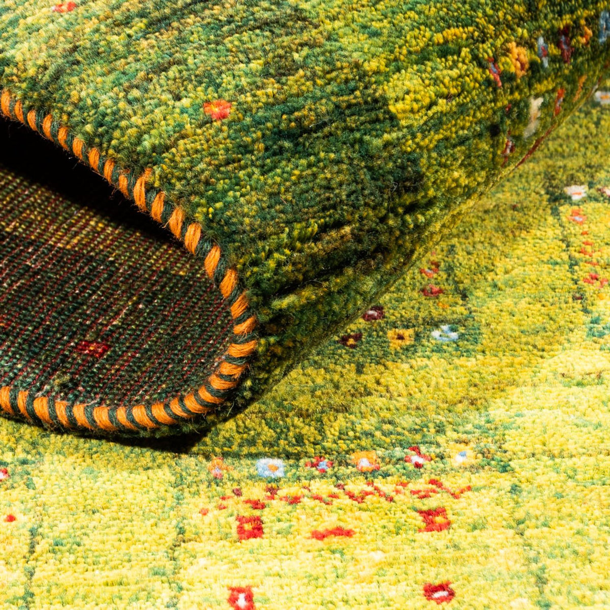 Gabbeh Rug - Loribaft Perser - Royal - 157 x 108 cm - light green