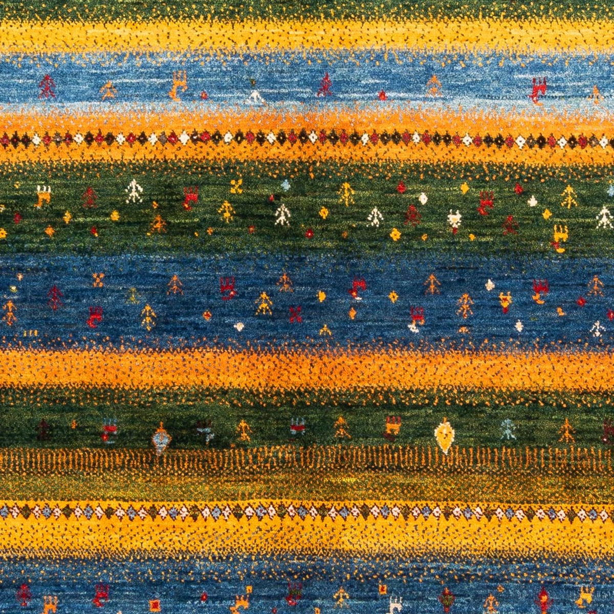 Gabbeh Rug - Loribaft Perser - Royal - 212 x 161 cm - green