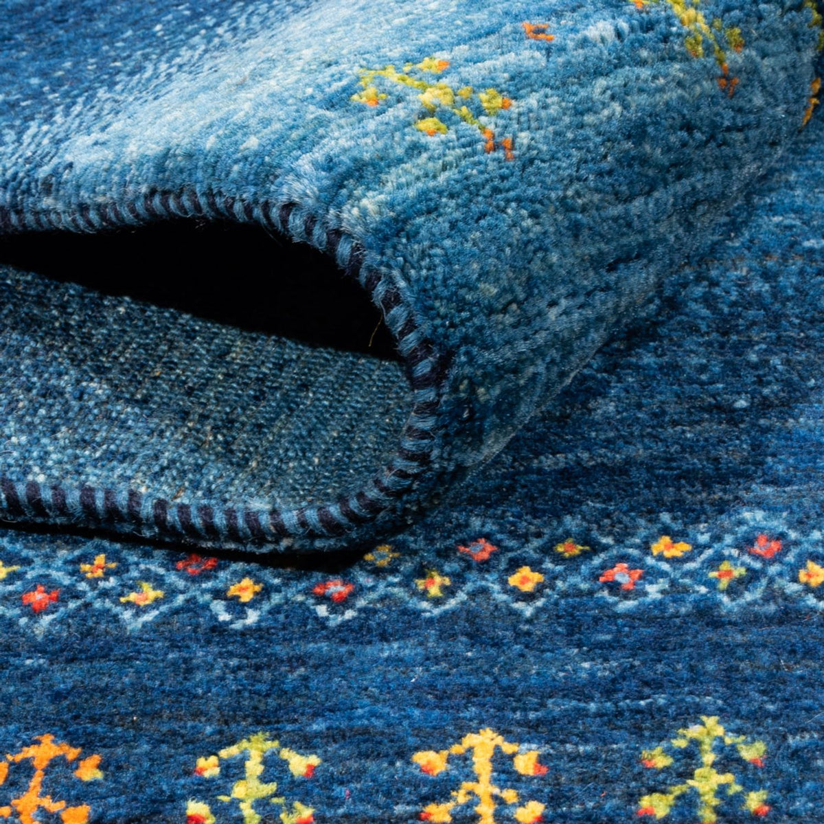 Gabbeh Rug - Loribaft Perser - 207 x 157 cm - blue