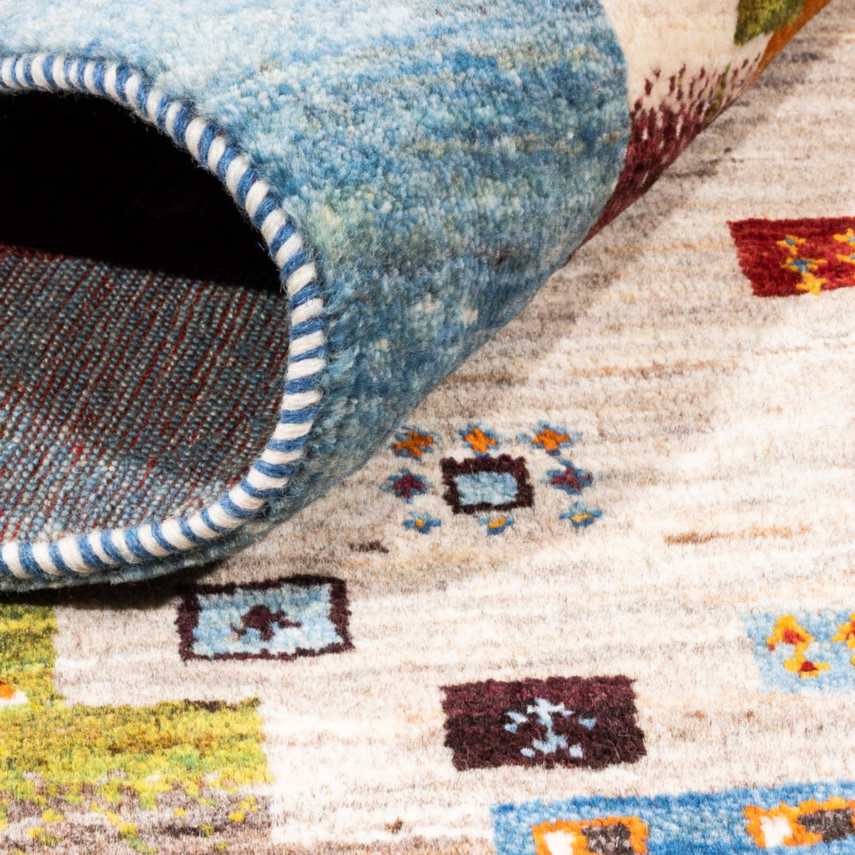 Gabbeh Rug - Loribaft Perser - Royal - 201 x 150 cm - blue