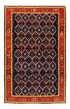 Persian Gabbeh Rug 143x205cm - Perserteppich Wollteppich - Rectangle / Dark Blue / 143 x 205 cm Rectangle