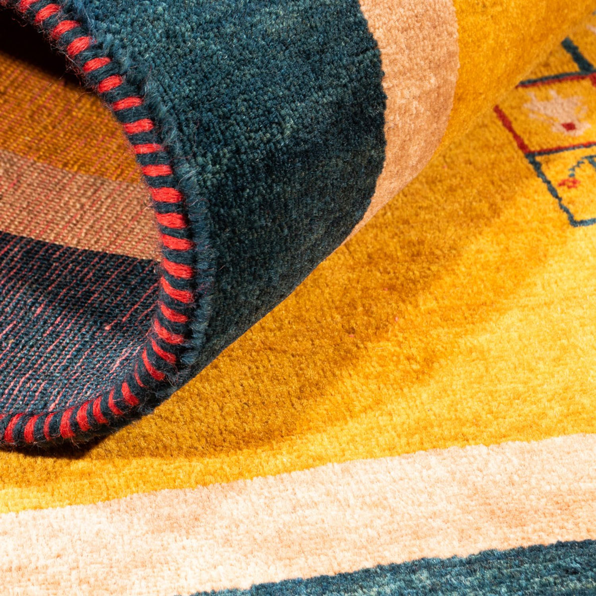 Gabbeh Rug - Perser - 155 x 108 cm - gold