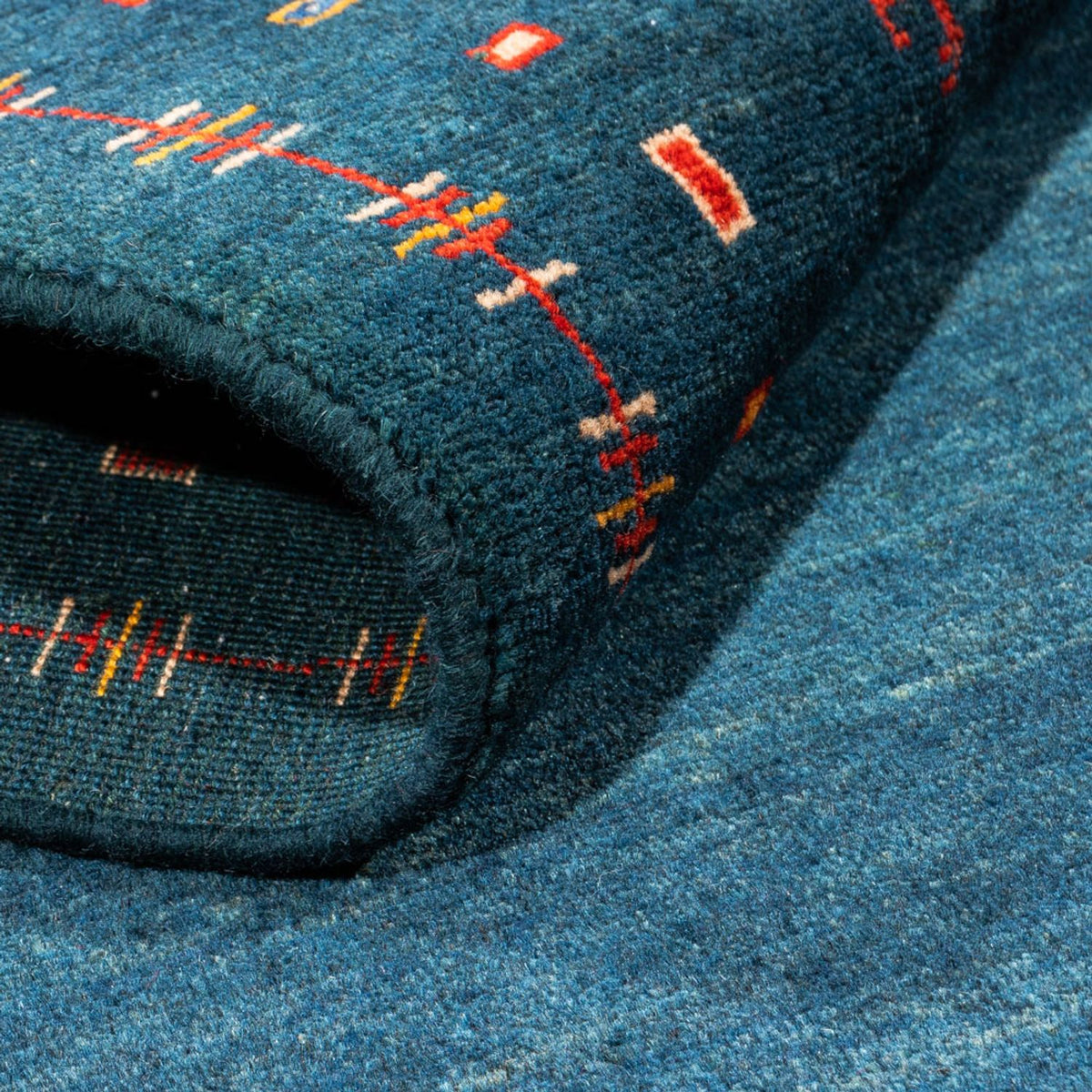 Runner Gabbeh Rug - Perser - 251 x 80 cm - dark blue