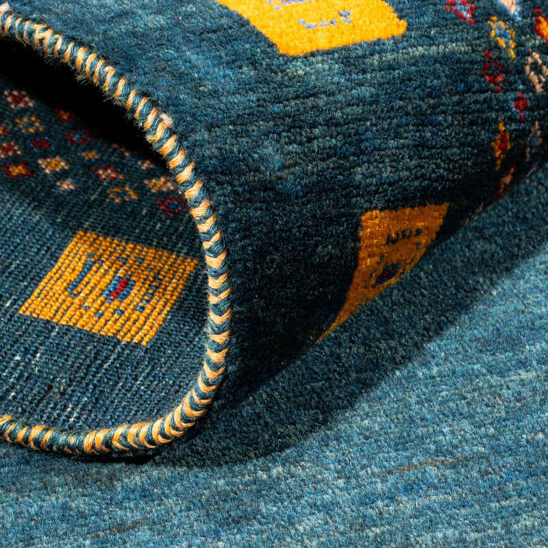 Runner Gabbeh Rug - Perser - 200 x 85 cm - dark blue