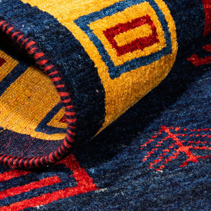 Runner Gabbeh Rug - Perser - 200 x 82 cm - dark blue